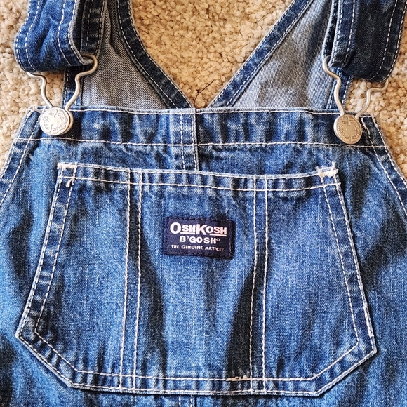 NWT 90s OshKosh B'gosh Overalls With Tide Partner Interior Tag Size 4 - Picture 2 of 8